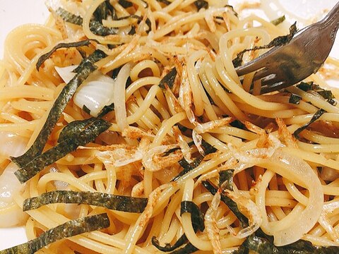 素干し小海老(アキアミ)の和風パスタ